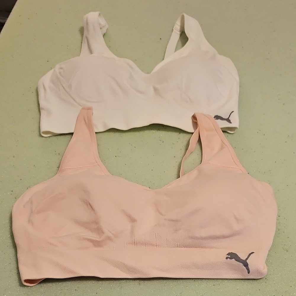 Puma Sports Bras - White and Pink